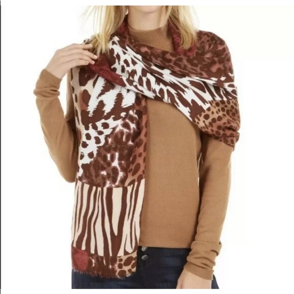 Inc. Womens Pashmina Wrap/Scarf Mixed Animal Print